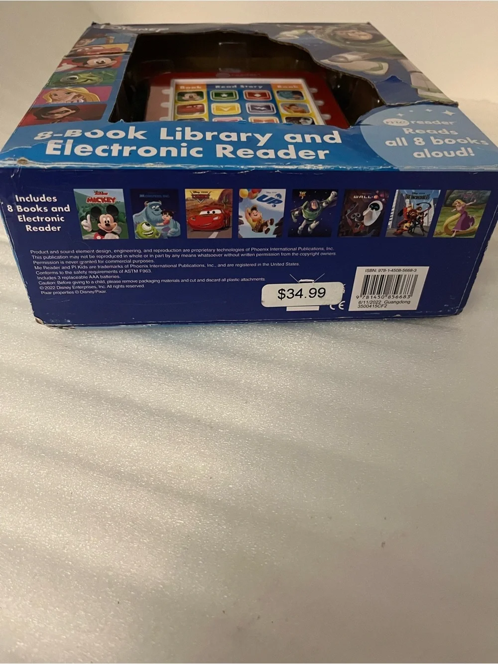 Disney me Reader Electronic Reader Set w/ 8-Book Library Reads Aloud 3+ 2012